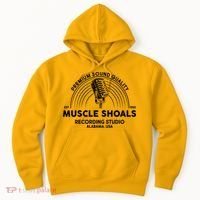 Retro Muscle Shoals Recording Studio Alabama USA Logo Hoodie thumb 0