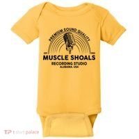 Retro Muscle Shoals Recording Studio Alabama USA Logo Baby Bodysuit thumb 0
