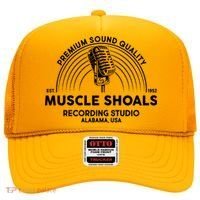 Retro Muscle Shoals Recording Studio Alabama USA Logo Hat thumb 0
