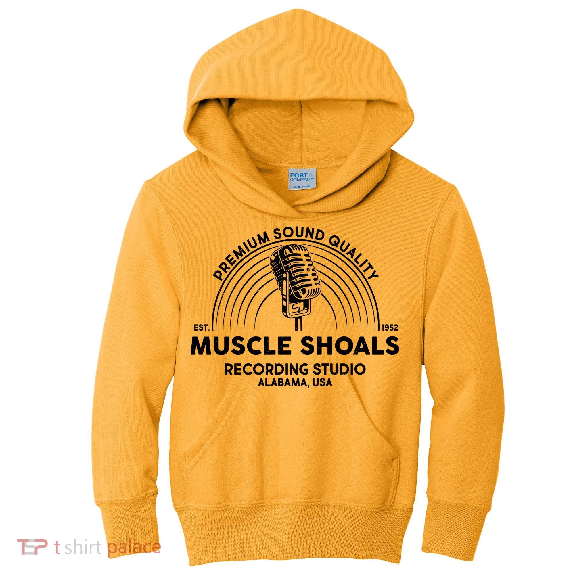 Retro Muscle Shoals Recording Studio Alabama USA Logo Kids Hoodie