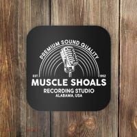 Retro Muscle Shoals Recording Studio Alabama Usa Logo Coaster thumb 0