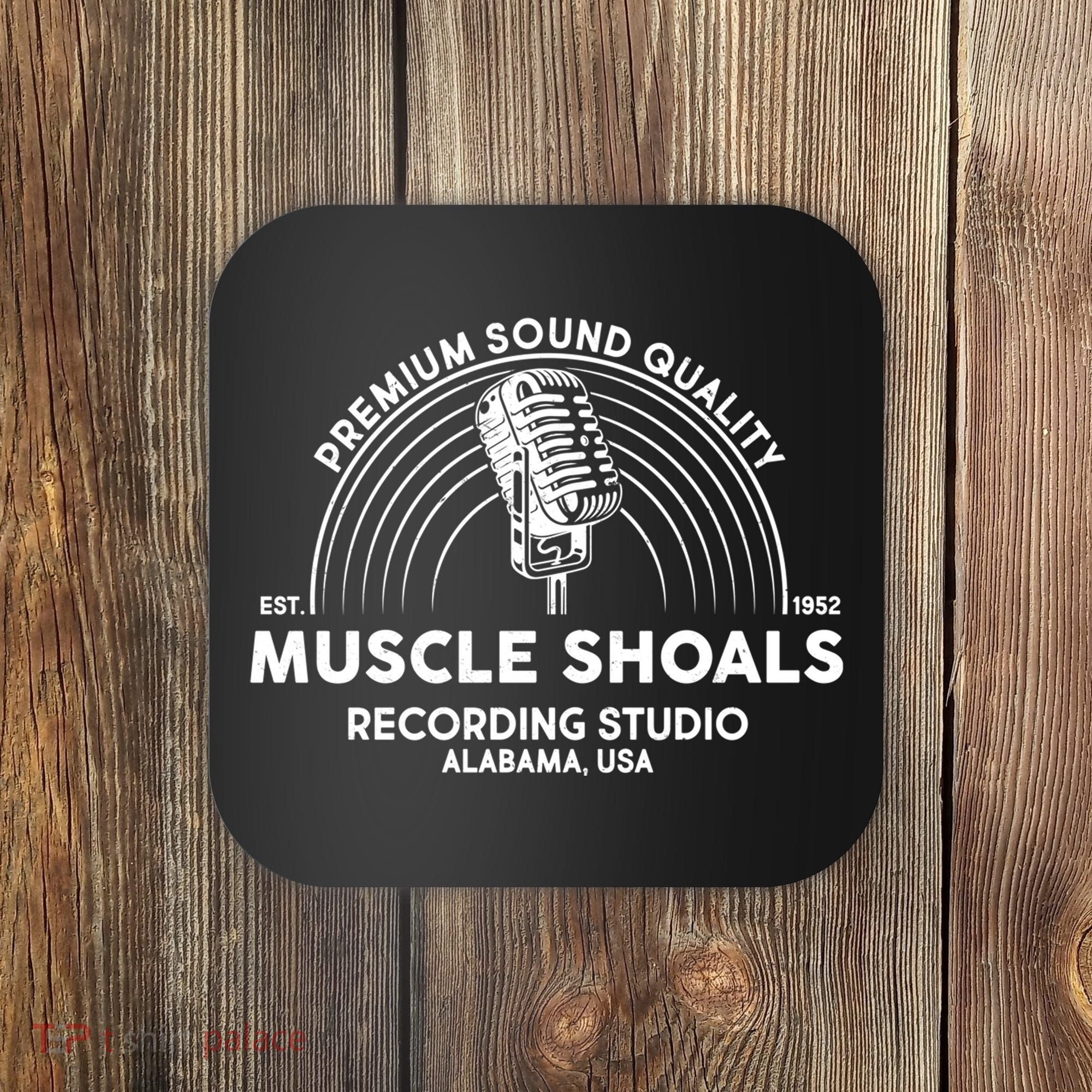Retro Muscle Shoals Recording Studio Alabama Usa Logo Coaster