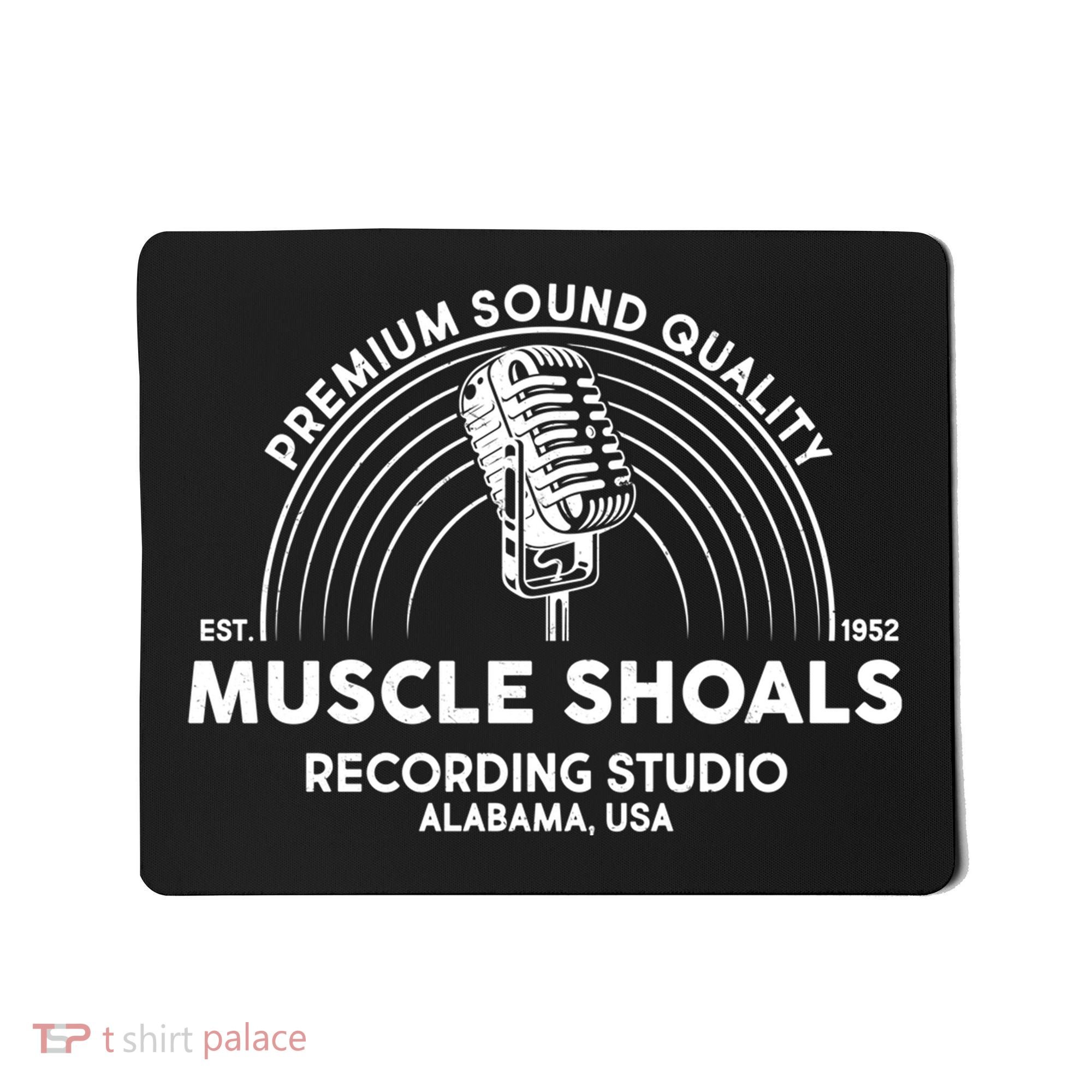 Retro Muscle Shoals Recording Studio Alabama Usa Logo Mousepad