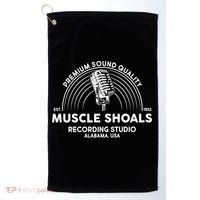 Retro Muscle Shoals Recording Studio Alabama Usa Logo Golf Towel thumb 0
