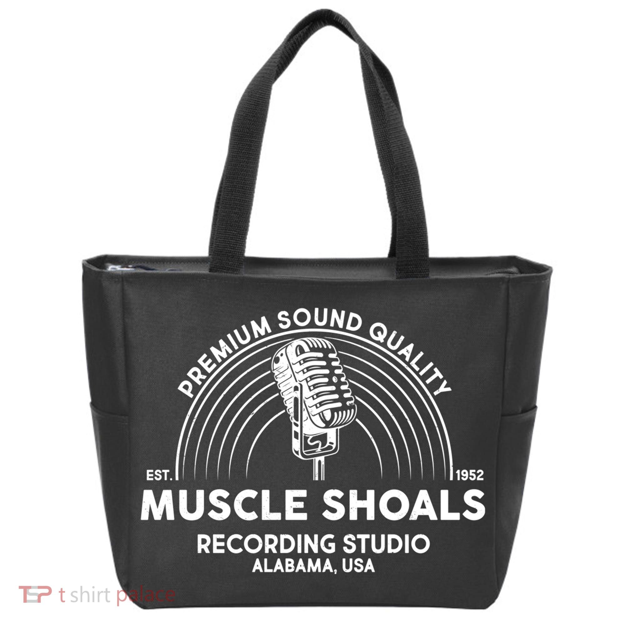 Retro Muscle Shoals Recording Studio Alabama Usa Logo Tote Bag