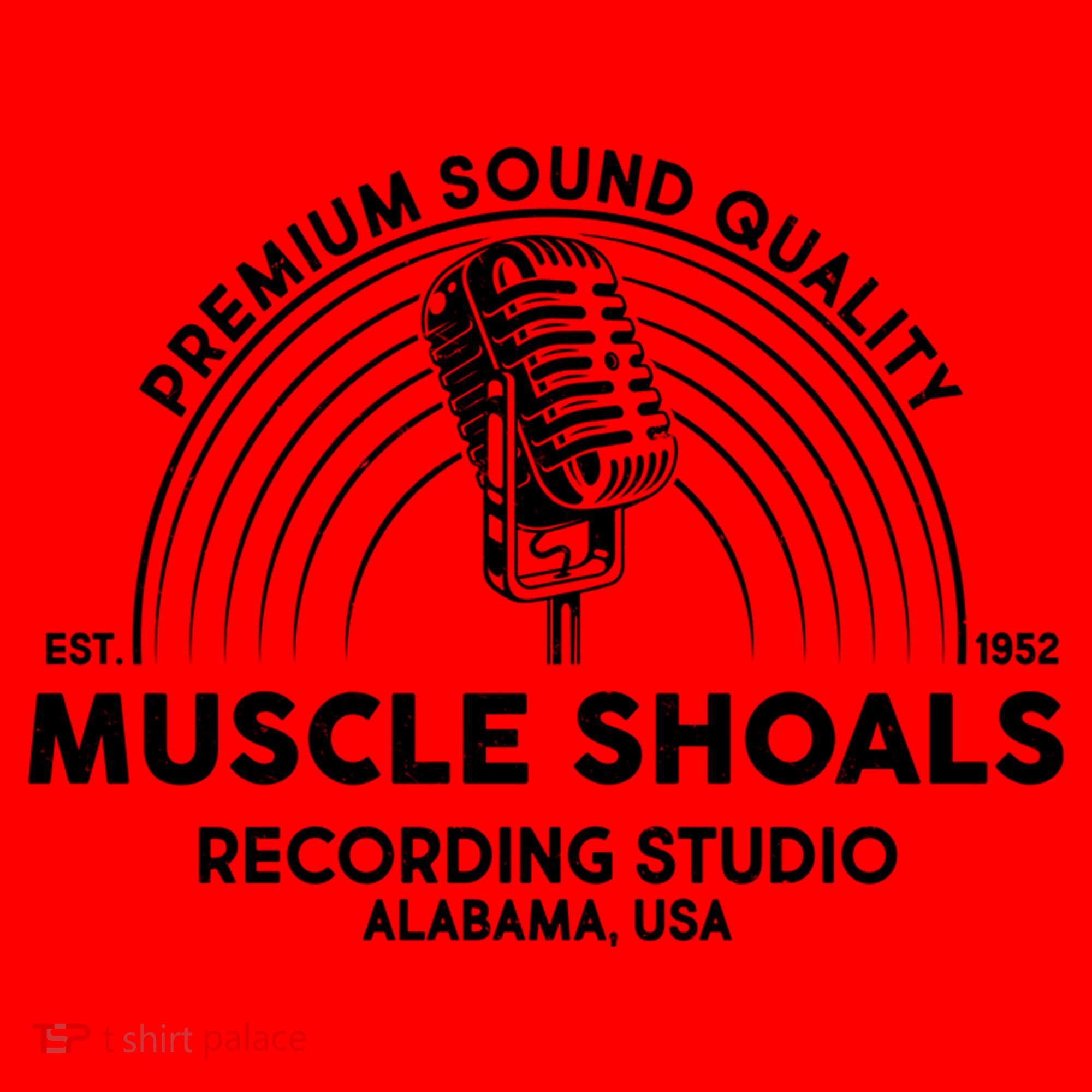 Retro Muscle Shoals Recording Studio Alabama Usa Logo Santa Hat