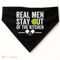 Real M.E.N Stay Out Of The Kitchen Pickleball USA-Made Doggie Bandana thumb 0