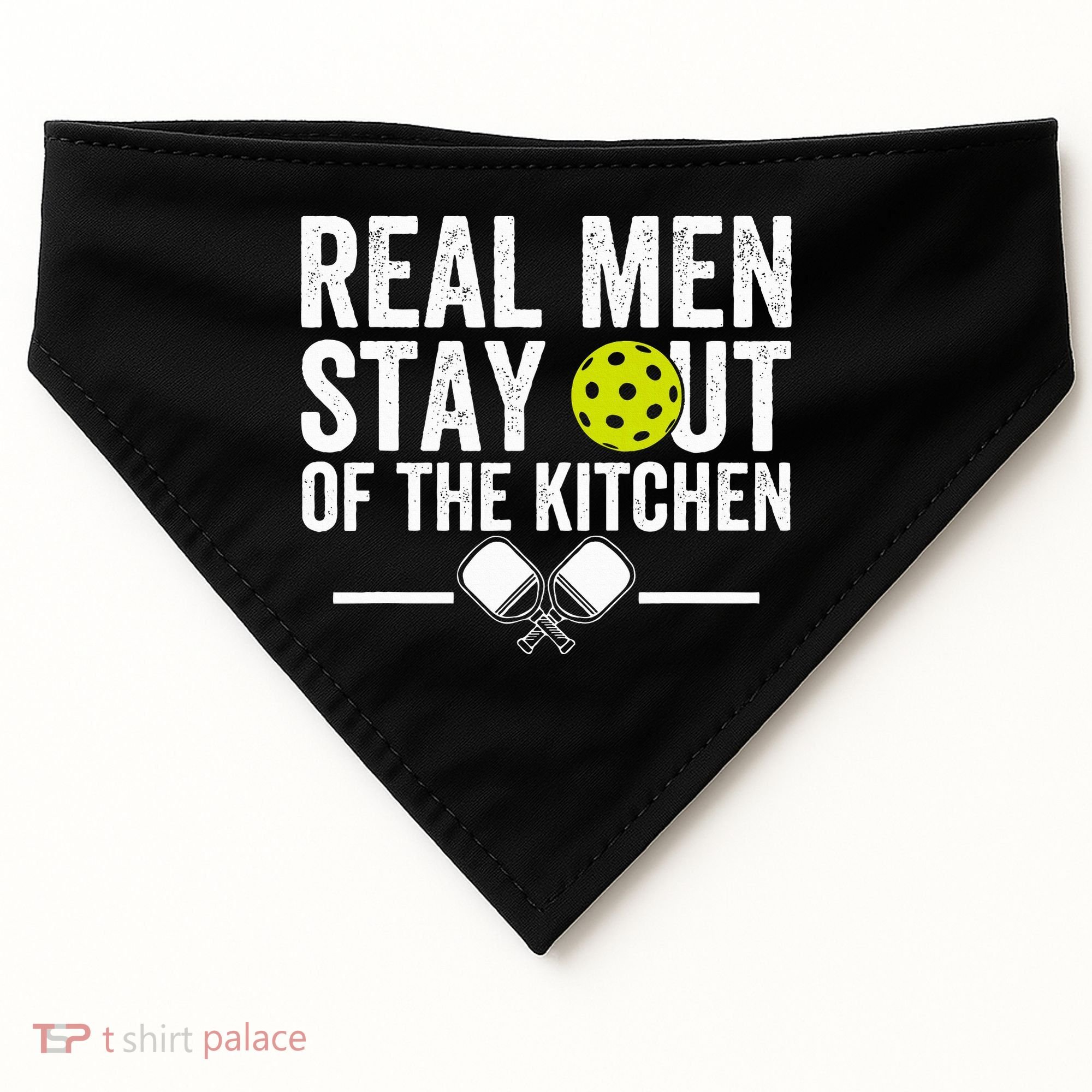 Real M.E.N Stay Out Of The Kitchen Pickleball USA-Made Doggie Bandana