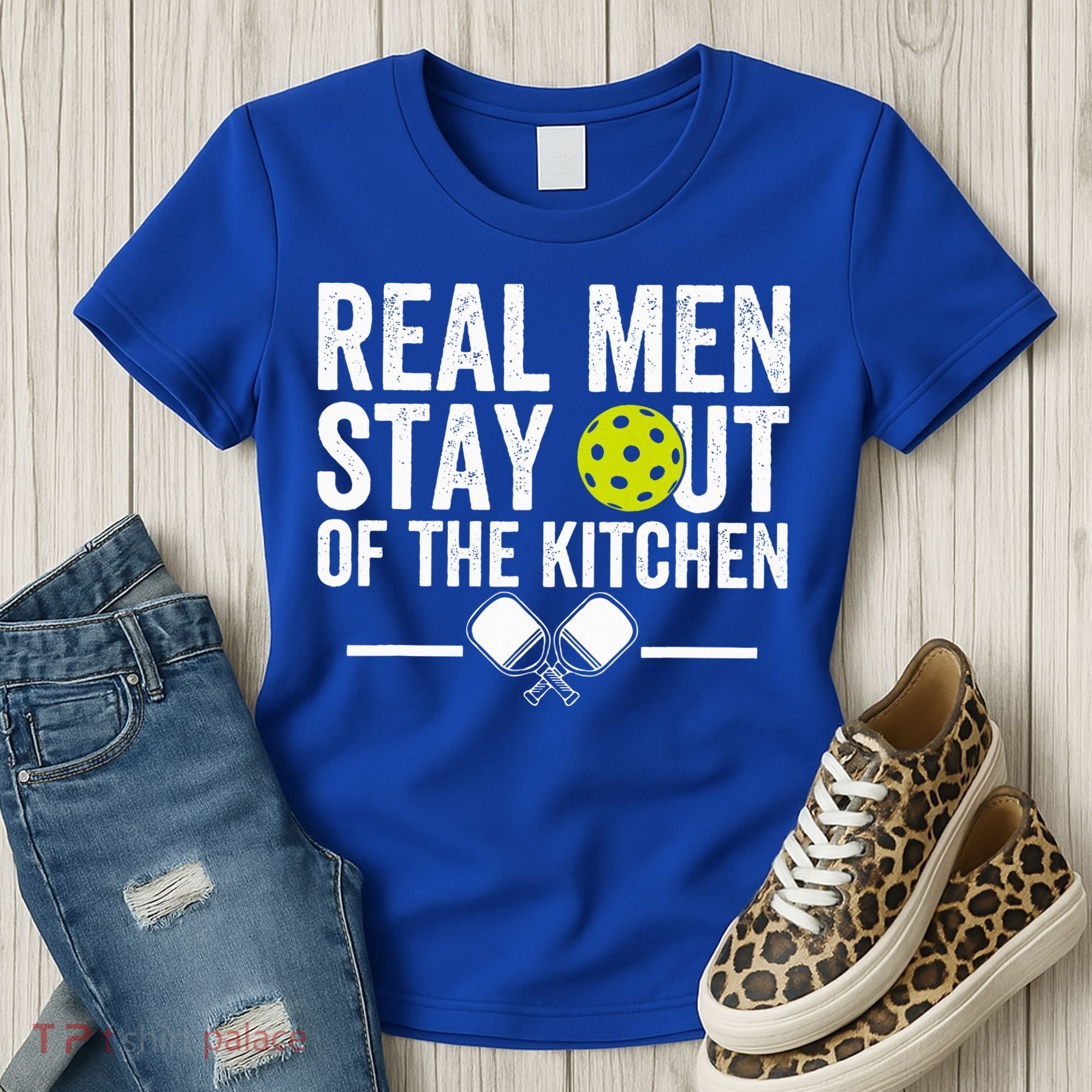 Real M.E.N Stay Out Of The Kitchen Pickleball Women's T-Shirt