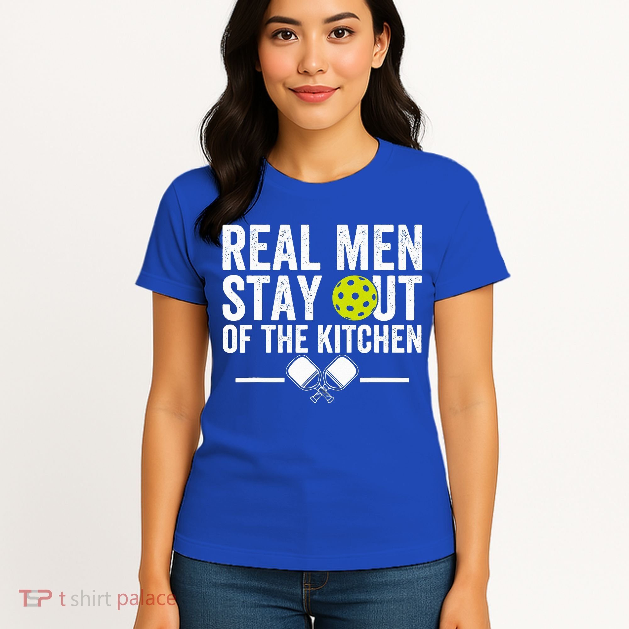 Real M.E.N Stay Out Of The Kitchen Pickleball Women's T-Shirt