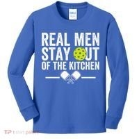 Real M.E.N Stay Out Of The Kitchen Pickleball Kids Long Sleeve Shirt thumb 0