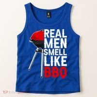 Real Men Smell Like BBQ Tank Top thumb 2