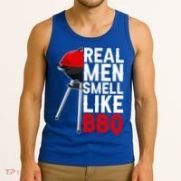 Real Men Smell Like BBQ Tank Top thumb 3