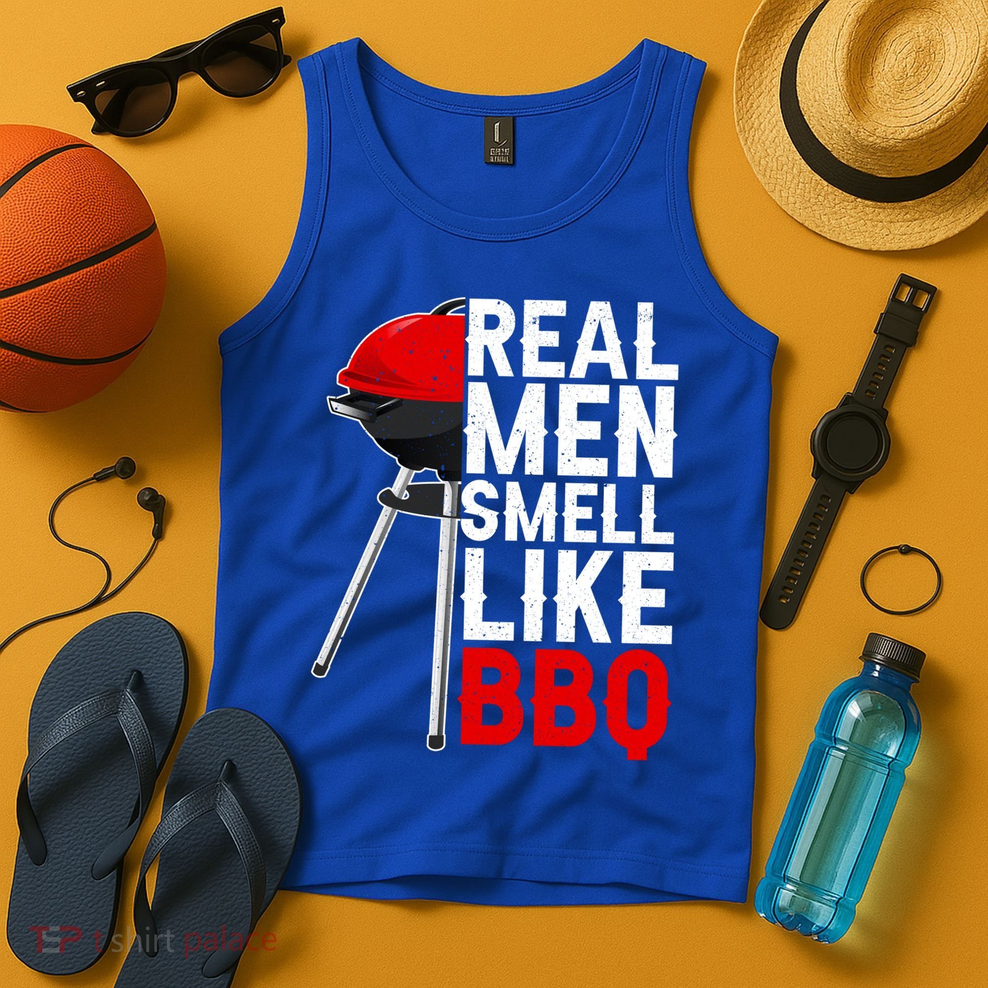 Real Men Smell Like BBQ Tank Top