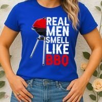Real Men Smell Like BBQ Women's T-Shirt thumb 2