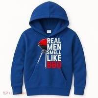 Real Men Smell Like BBQ Kids Hoodie thumb 0