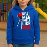 Real Men Smell Like BBQ Kids Hoodie thumb 3