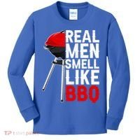 Real Men Smell Like BBQ Kids Long Sleeve Shirt thumb 0