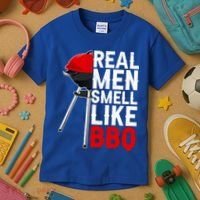 Real Men Smell Like BBQ Kids T-Shirt thumb 3