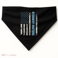 Recovery Matters Sobriety Anniversary Sober Aa Na USA-Made Doggie Bandana thumb 0