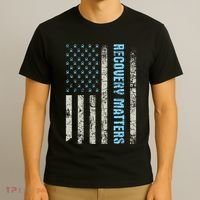 Recovery Matters Sobriety Anniversary Sober Aa Na T-Shirt thumb 3