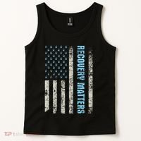 Recovery Matters Sobriety Anniversary Sober Aa Na Tank Top thumb 2