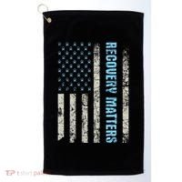Recovery Matters Sobriety Anniversary Sober Aa Na Golf Towel thumb 0