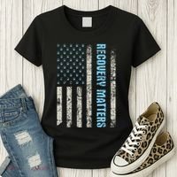 Recovery Matters Sobriety Anniversary Sober Aa Na Women's T-Shirt thumb 3