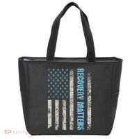 Recovery Matters Sobriety Anniversary Sober Aa Na Tote Bag thumb 0