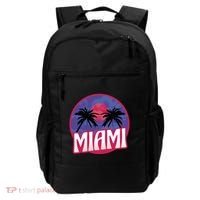 Retro Miami Sunset Palm Tree Backpack thumb 0