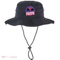 Retro Miami Sunset Palm Tree Bucket Hat thumb 0