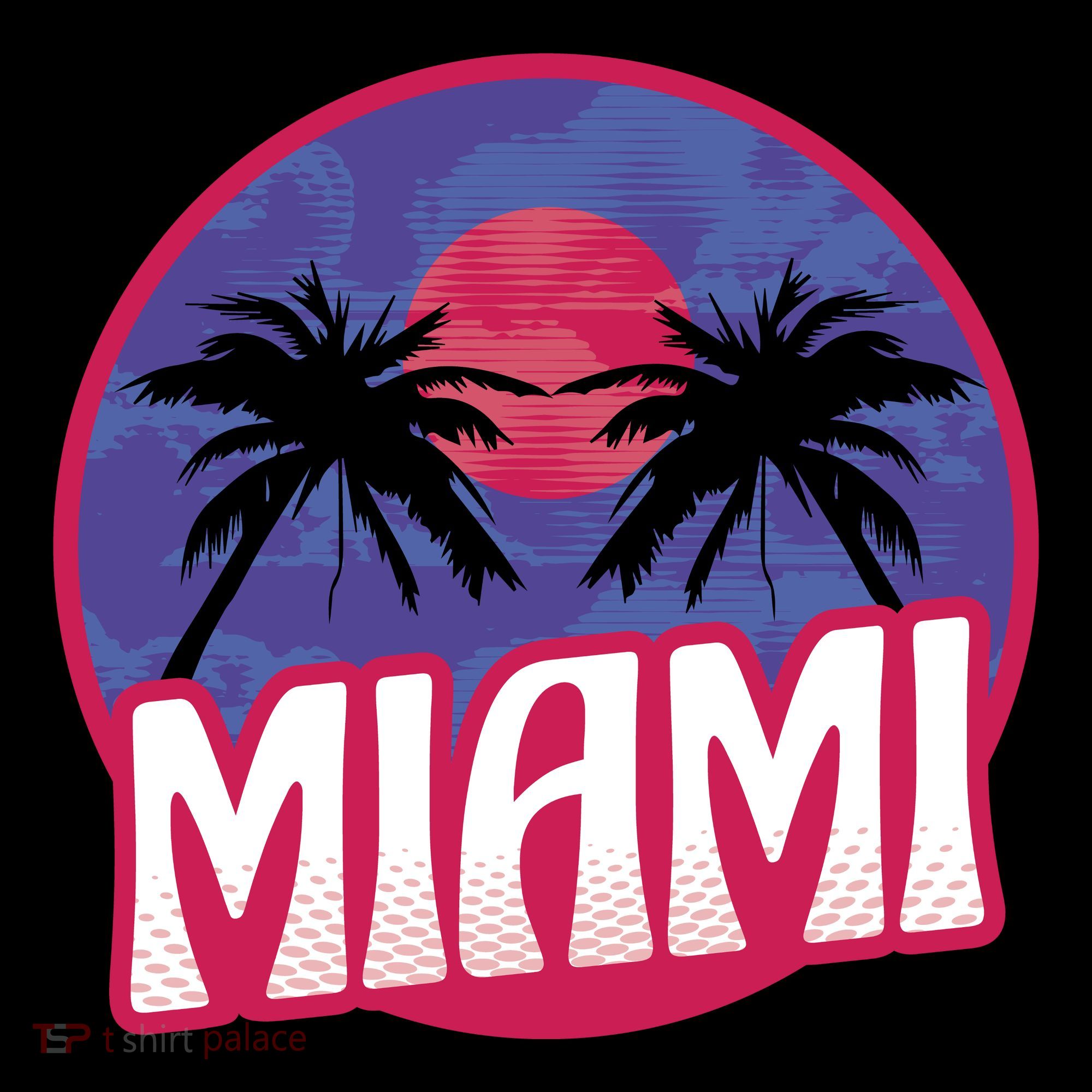 Retro Miami Sunset Palm Tree Coffee Mug