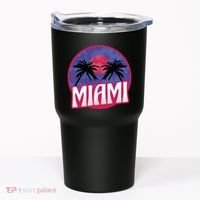 Retro Miami Sunset Palm Tree Tumbler thumb 0