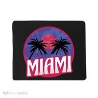 Retro Miami Sunset Palm Tree Mousepad thumb 0