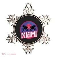Retro Miami Sunset Palm Tree Ornament thumb 0