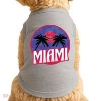 Retro Miami Sunset Palm Tree Doggie Tank thumb 0