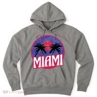 Retro Miami Sunset Palm Tree Hoodie thumb 0