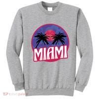 Retro Miami Sunset Palm Tree Sweatshirt thumb 0