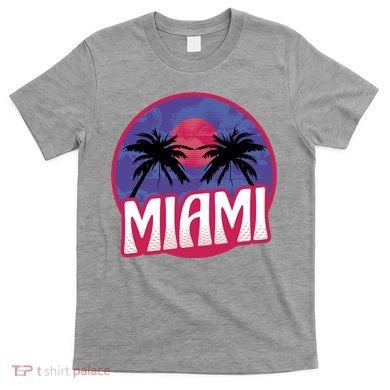 Retro Miami Sunset Palm Tree T-Shirt