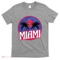Retro Miami Sunset Palm Tree T-Shirt thumb 0