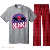 Retro Miami Sunset Palm Tree Pajama Set thumb 0