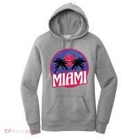 Retro Miami Sunset Palm Tree Women's Hoodie thumb 0