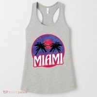 Retro Miami Sunset Palm Tree Women's Tank Top thumb 0