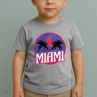 Retro Miami Sunset Palm Tree Toddler T-Shirt thumb 2