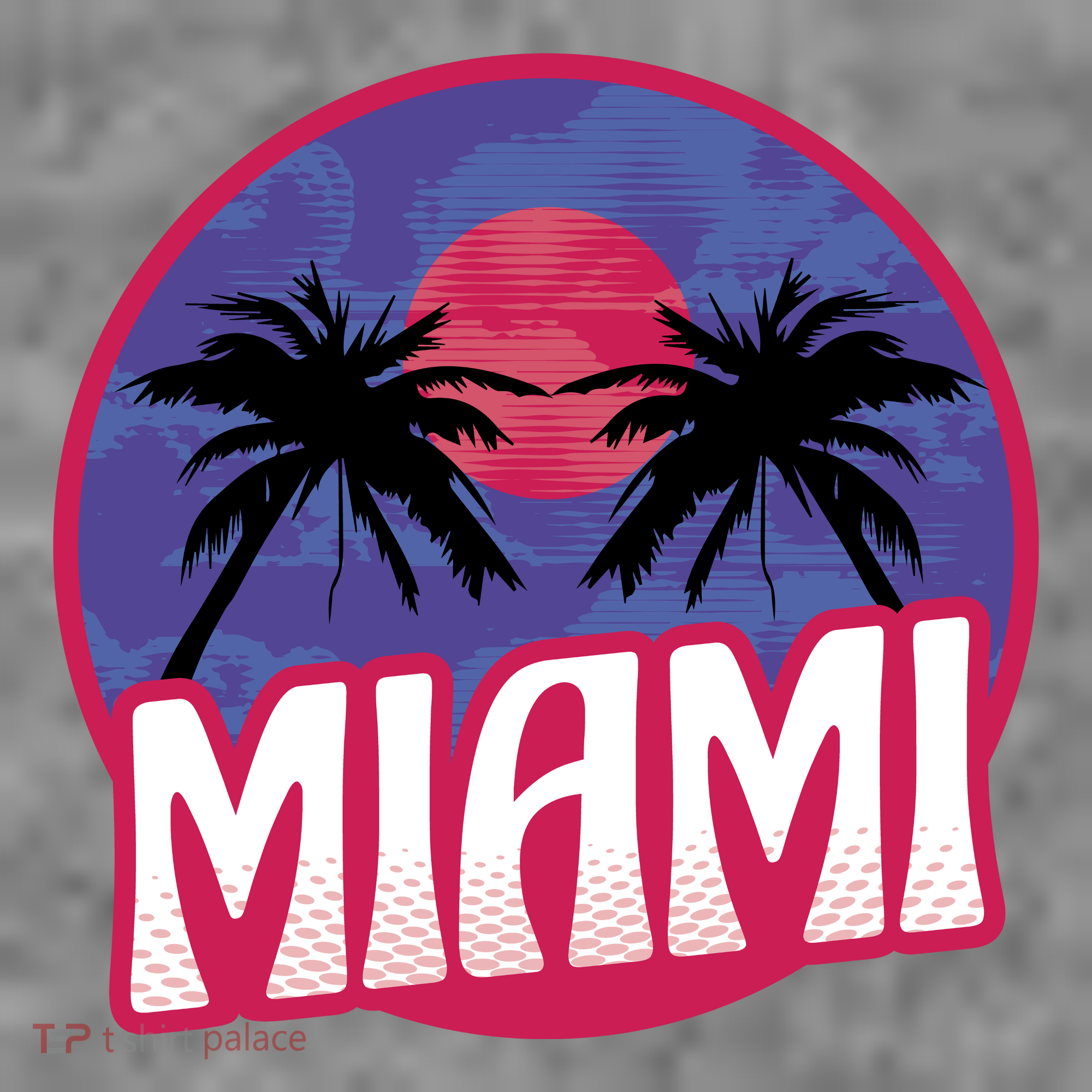 Retro Miami Sunset Palm Tree Toddler T-Shirt