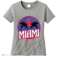 Retro Miami Sunset Palm Tree Women's T-Shirt thumb 0