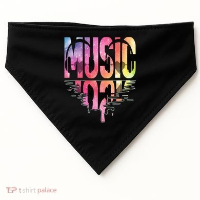 Retro Music Sunset USA-Made Doggie Bandana