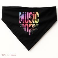 Retro Music Sunset USA-Made Doggie Bandana thumb 0