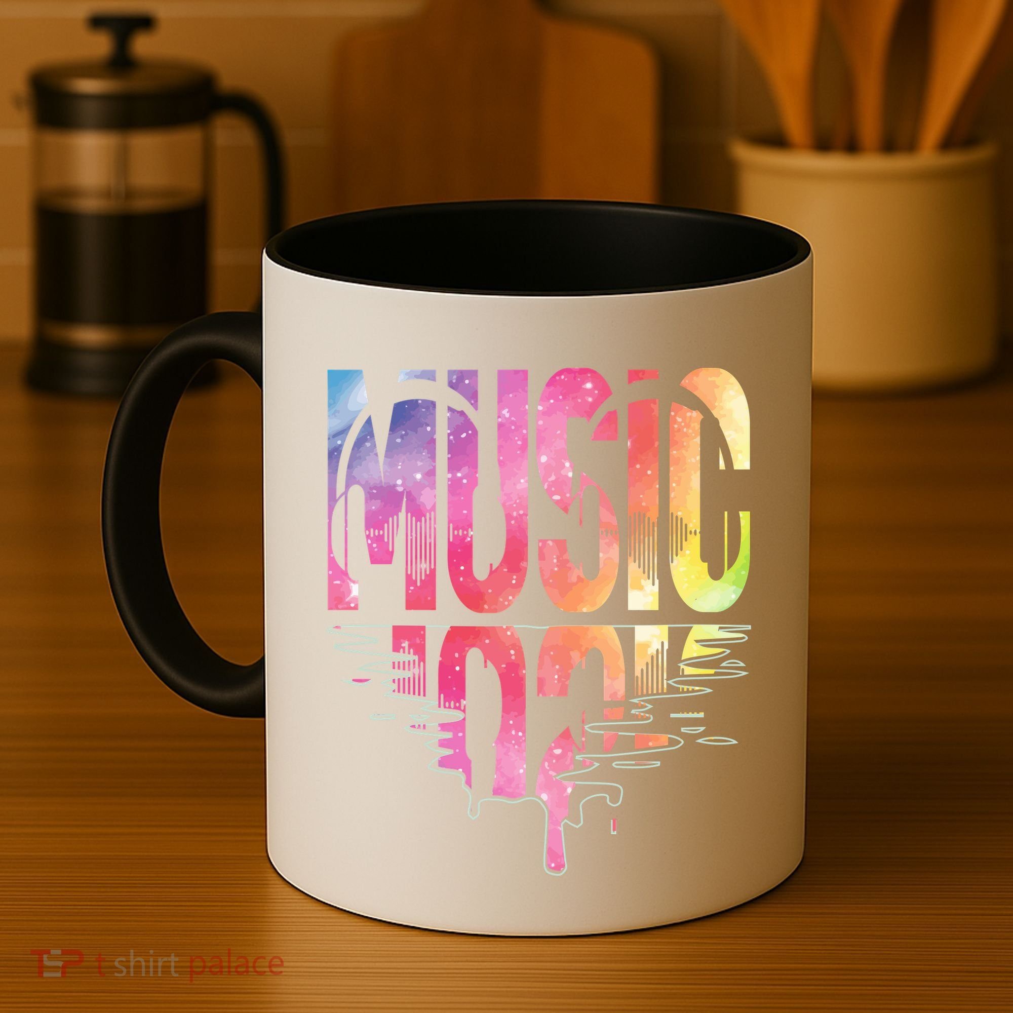 Retro Music Sunset Coffee Mug