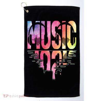 Retro Music Sunset Golf Towel